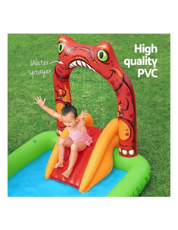 Inflatable Play Splash Pool with Slide Ball Tossing Toys 242x140cm image 5