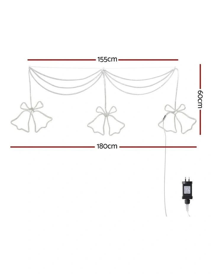 Christmas Lights Motif LED 288 Pieces 180cm in Multi image 3