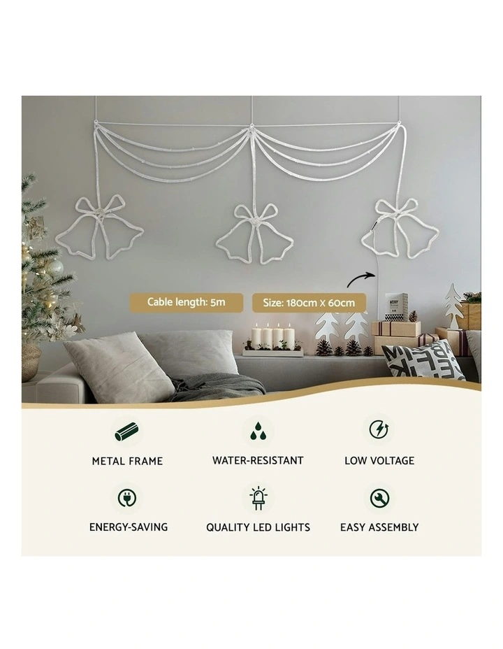 Christmas Lights Motif LED 288 Pieces 180cm in Multi image 5