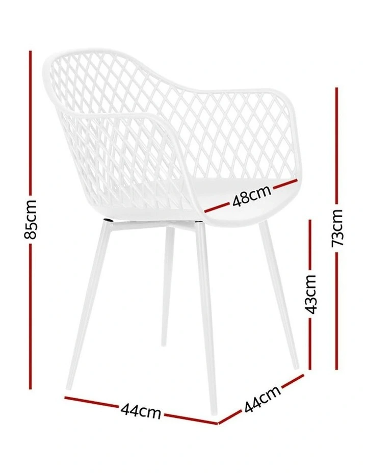 Outdoor Dining Chairs 4 Piece in White image 3