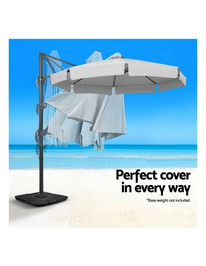 Outdoor Umbrella Roma 3m in Grey image 6