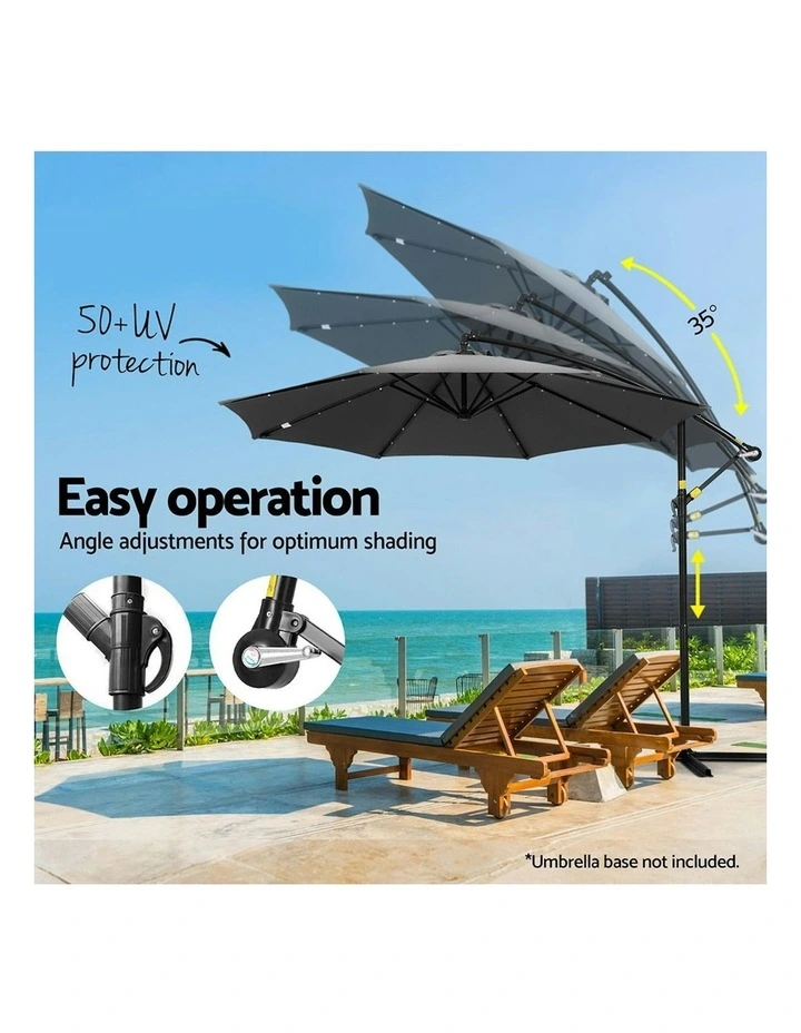 Outdoor Umbrella 3m in Charcoal image 6