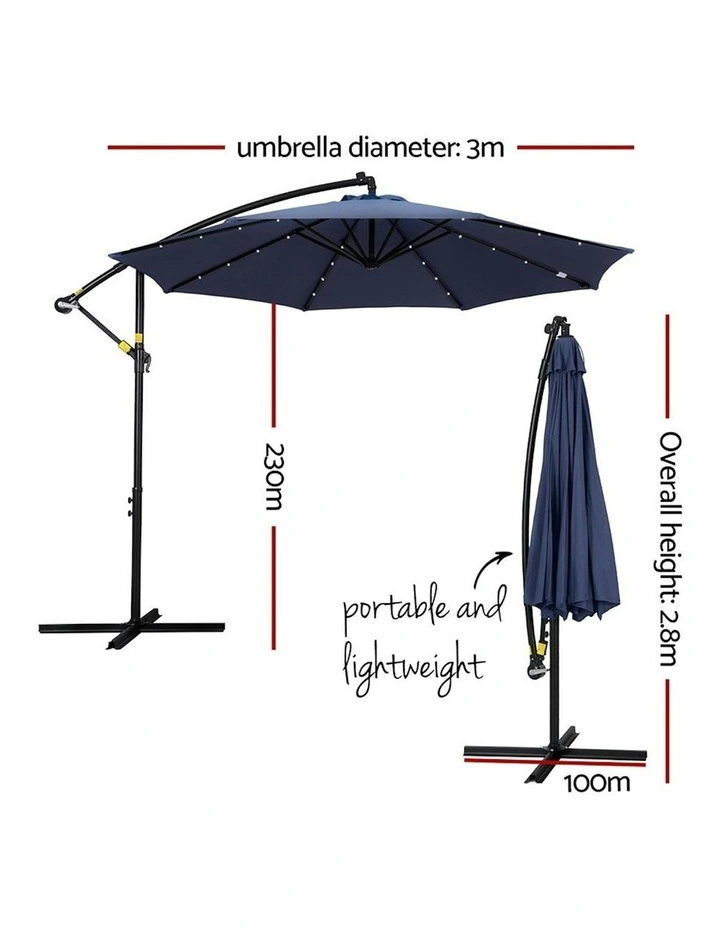 Outdoor Umbrella 3m in Navy image 3