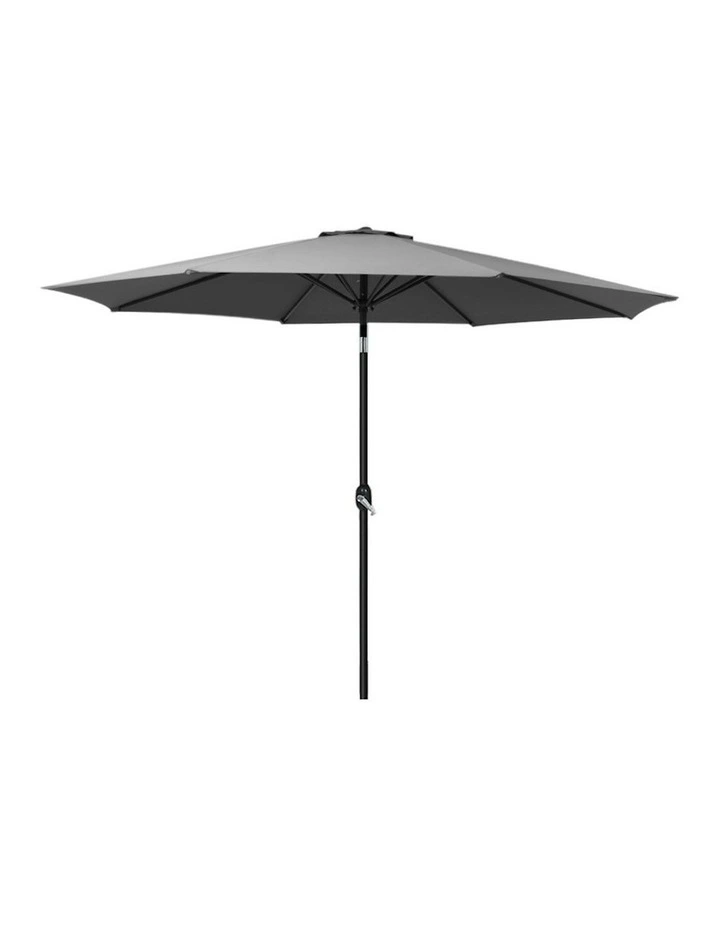 Instahut Outdoor Umbrella 2.7m Base UV Charcoal image 1
