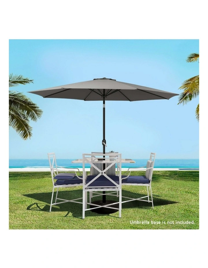 Instahut Outdoor Umbrella 2.7m Base UV Charcoal image 2