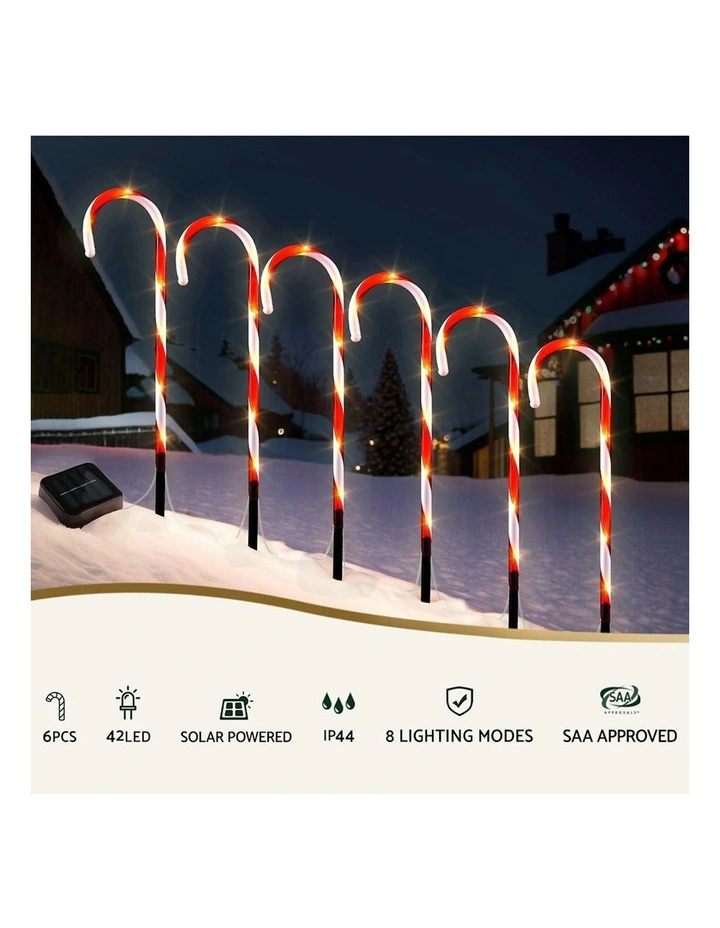 Christmas Lights Path 6 Pieces in White image 5