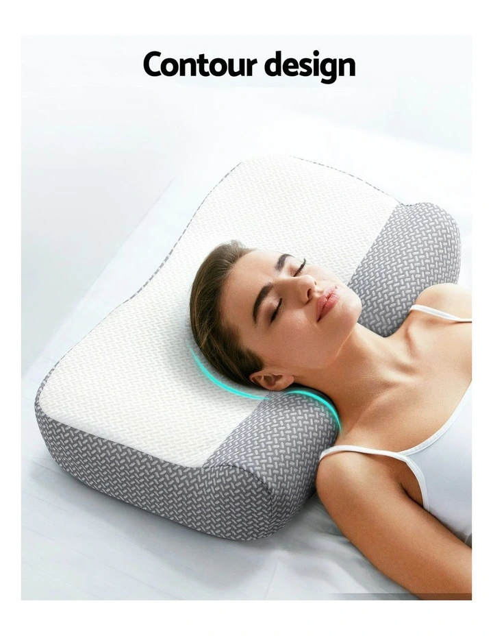 Contour Pillow Memory Foam in Grey image 2