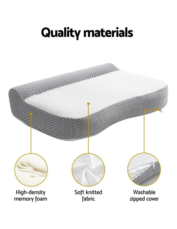 Contour Pillow Memory Foam in Grey image 3