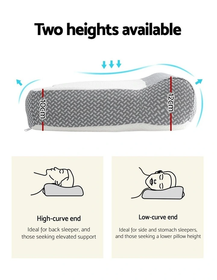 Contour Pillow Memory Foam in Grey image 4