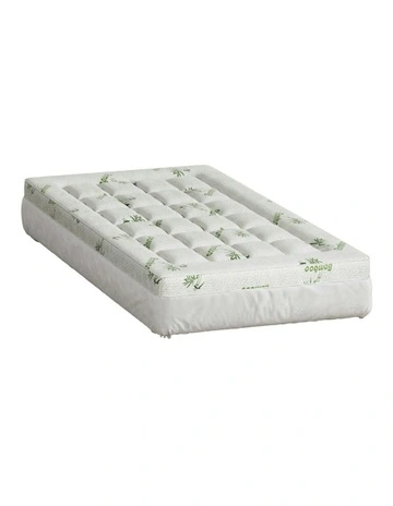 Single Size Bamboo Mattress Pillowtop Topper 7.5cm in White