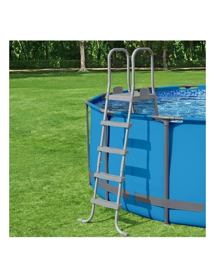 Pool Ladder Fits Above Ground Swimming Pools 132cm in Grey image 2