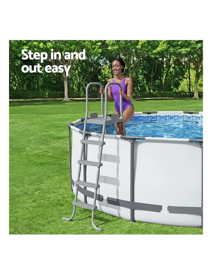 Pool Ladder Fits Above Ground Swimming Pools 132cm in Grey image 5