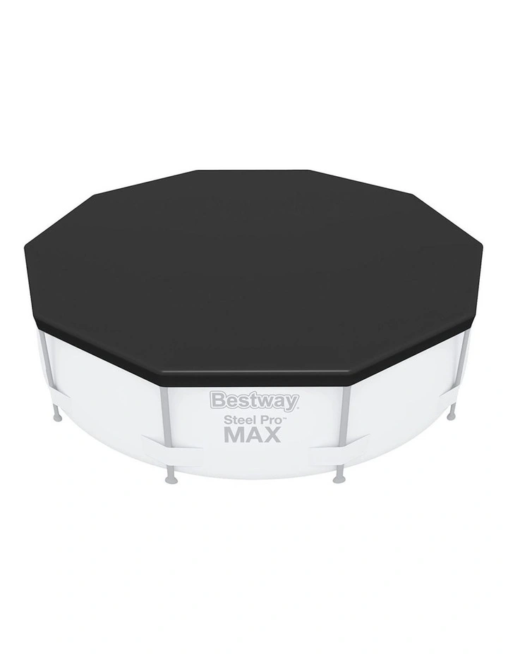 Round Above PVC Pool Cover Fits 3.05m in Black image 1