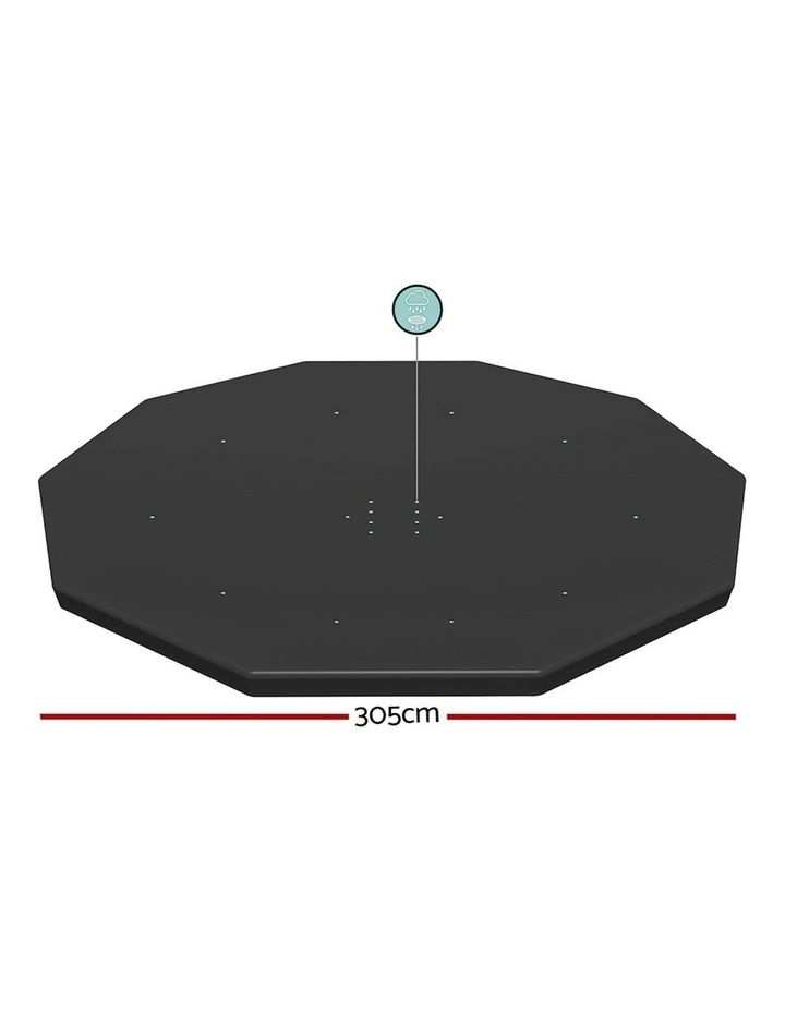 Round Above PVC Pool Cover Fits 3.05m in Black image 3