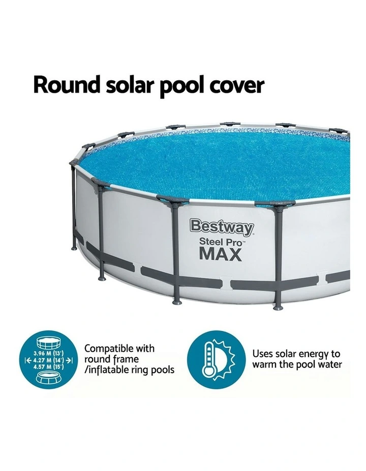Round Above Pool Cover Fits 4.17m in Multi image 6