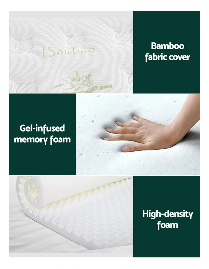Queen Cool Gel Foam Mattress 30cm in Grey image 3