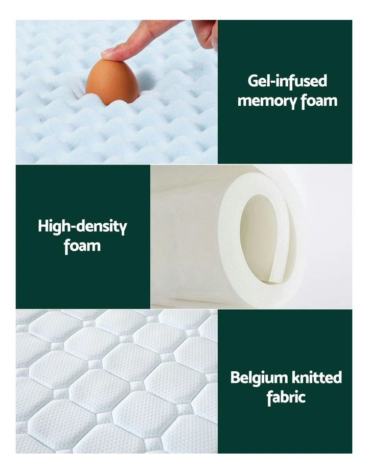 Cool Gel Foam Queen Mattress 25cm in White image 3