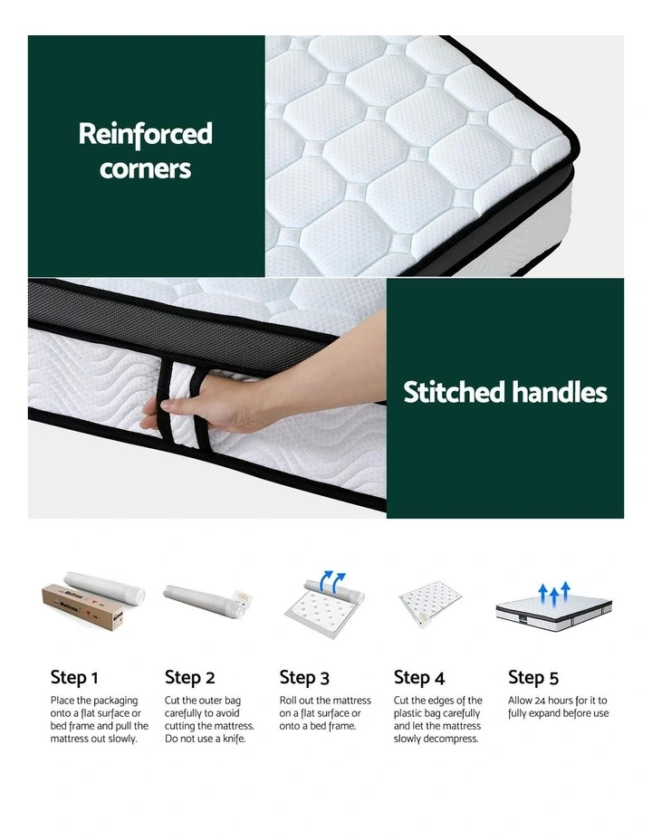 Cool Gel Foam Queen Mattress 25cm in White image 4