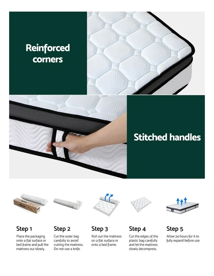 Cool Gel Foam Single Mattress 25cm in White image 4