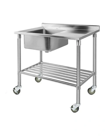 Stainless Steel Sink Bench Kitchen in Silver