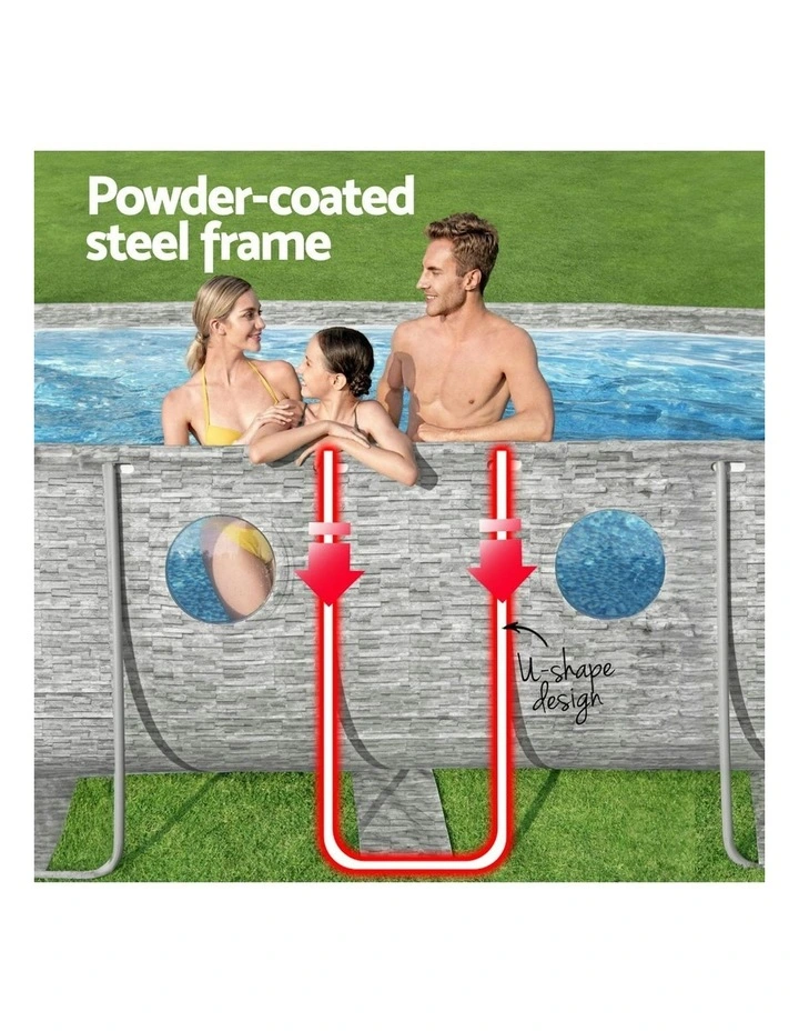 Bestway Swimming Pool 549x274x122cm Steel Frame Above Ground Pools Filter Pump Ladder 13430L in Assorted image 6