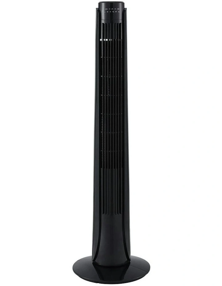 Tower Fan Oscillating 3 Speeds with Remote 93cm in Black image 1