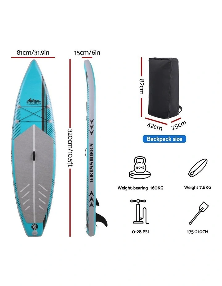 Paddle Board Inflatable 10.5ft in Green image 4
