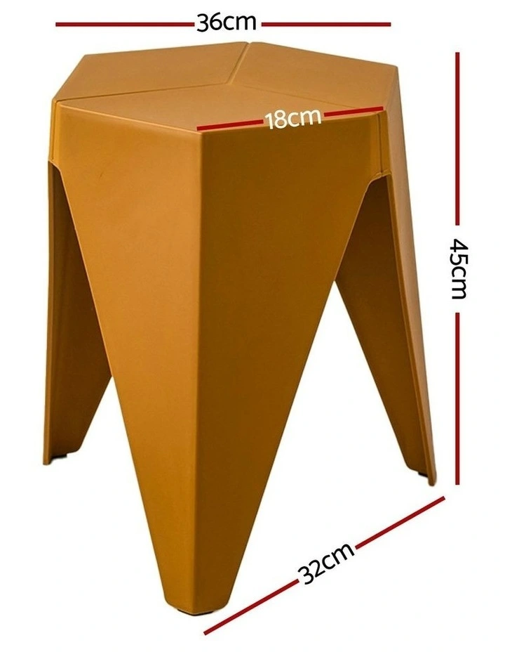 Puzzle Stackable Bar Stools 4 Piece in Yellow image 4
