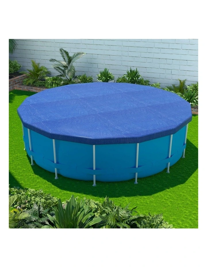 Aquabuddy Pool Cover Fit 3.66m Round Above-ground Blanket in Blue image 3