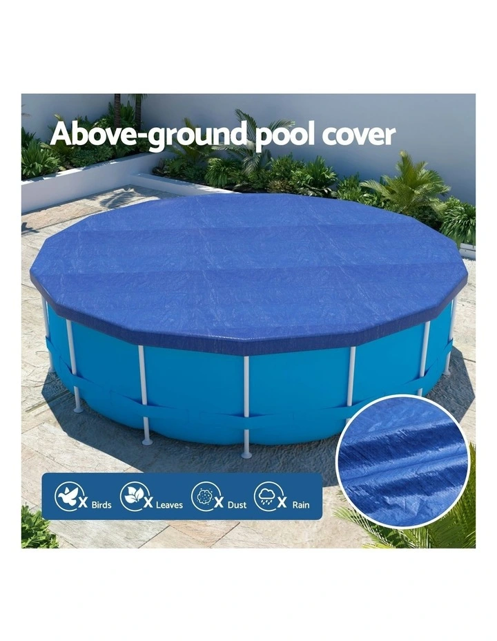 Aquabuddy Pool Cover Fit 3.66m Round Above-ground Blanket in Blue image 5