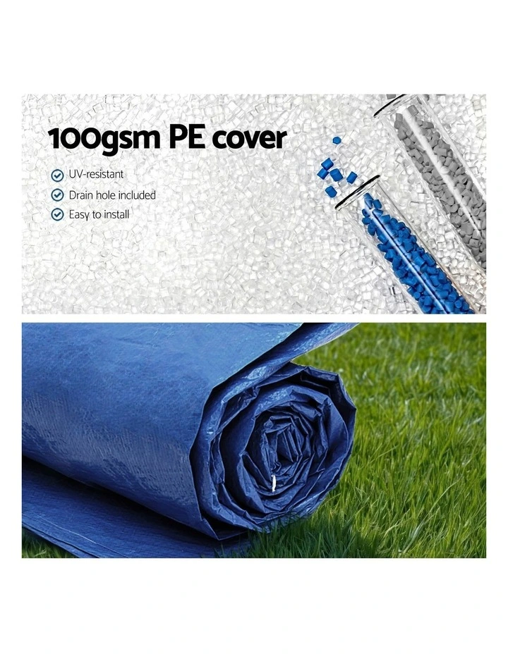 Aquabuddy Pool Cover Fit 3.66m Round Above-ground Blanket in Blue image 7
