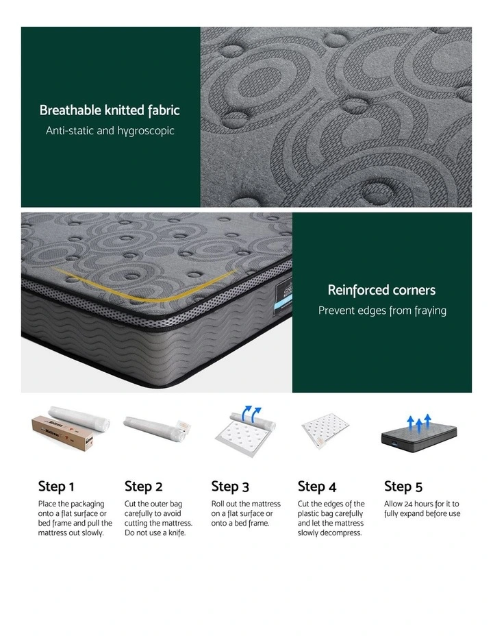 Single Bed Mattress 26cm in Grey image 7