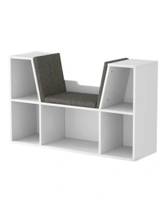 Bookcase Toys Box Shelves in White
