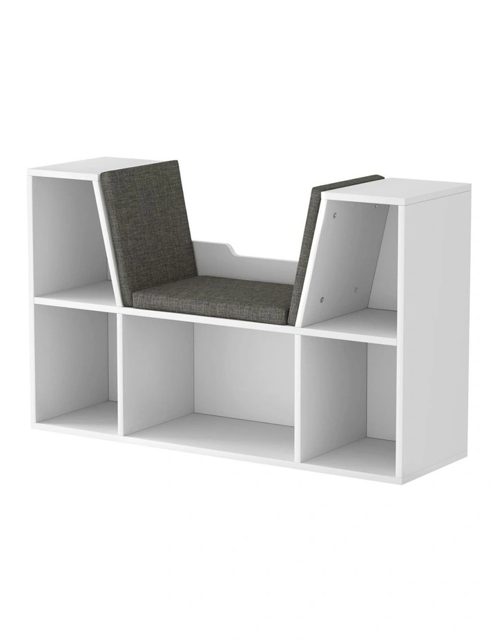 Bookcase Toys Box Shelves in White image 1