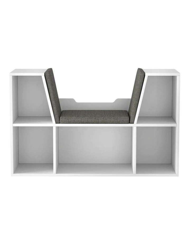 Bookcase Toys Box Shelves in White image 2