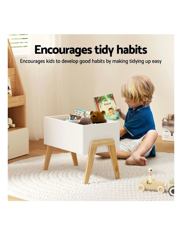 Kids Toy Box Chest Storage Bin Container Wooden Cabinet Clothes Book Organiser Bedroom image 6