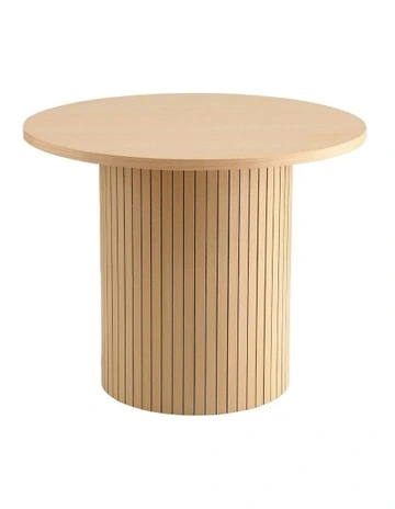 Round Fluted Coffee Table in Beige