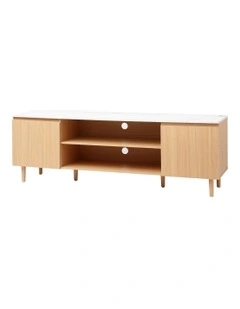 TV Cabinet Entertainment Unit Stand 180cm Pine White