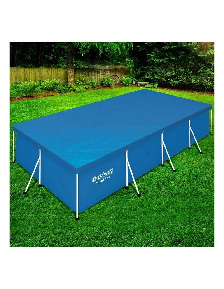 58017 Pool Cover Fits 4x2.11m Above Ground Swimming Pool PE Blanket image 3