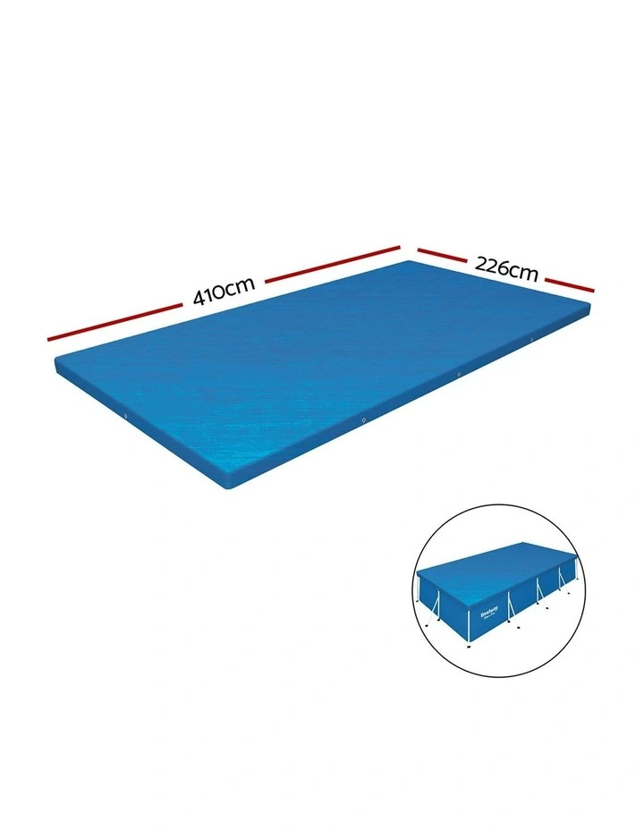 58017 Pool Cover Fits 4x2.11m Above Ground Swimming Pool PE Blanket image 4