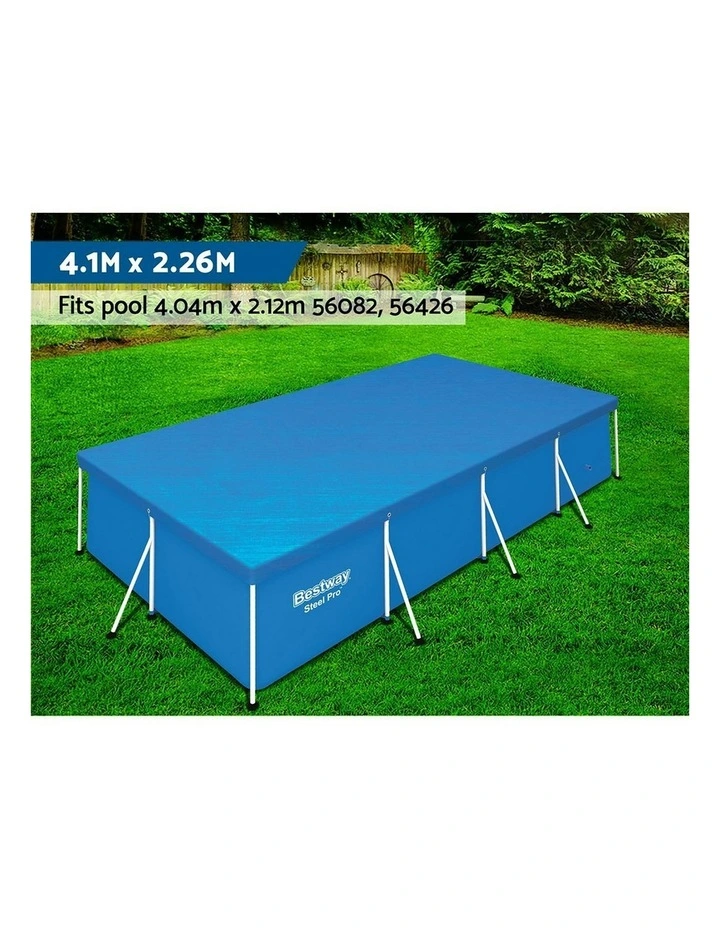 58017 Pool Cover Fits 4x2.11m Above Ground Swimming Pool PE Blanket image 5