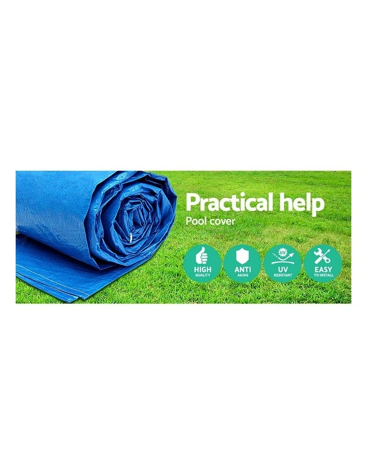 58017 Pool Cover Fits 4x2.11m Above Ground Swimming Pool PE Blanket image 6