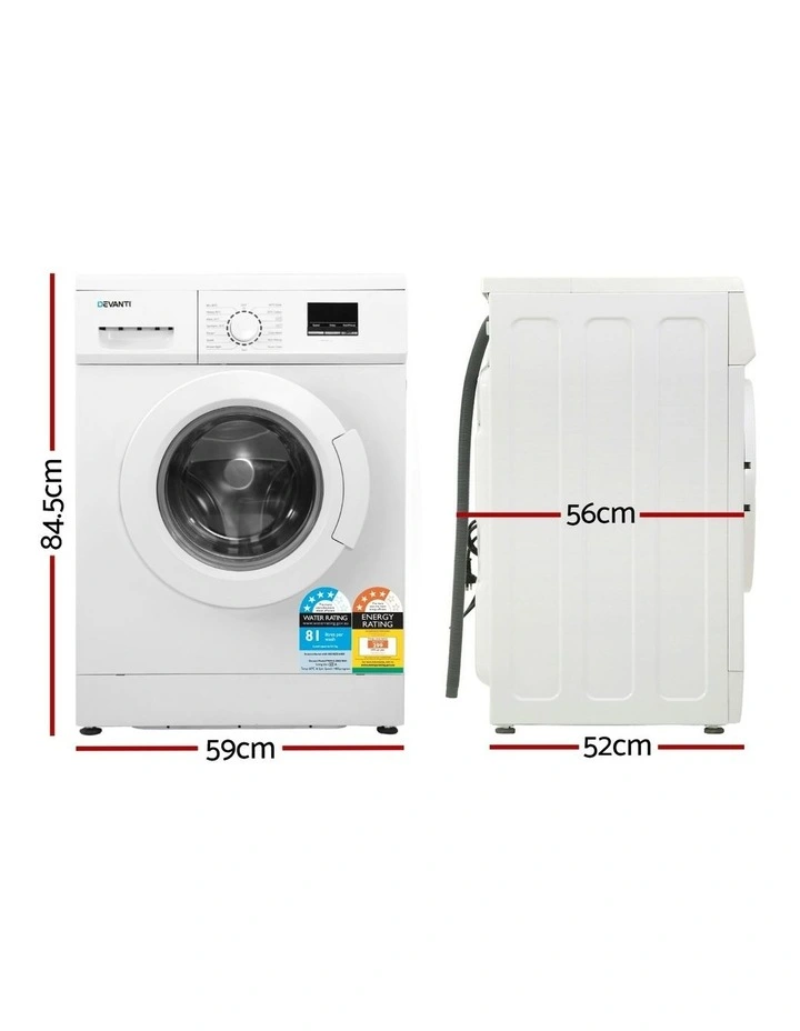 Front Load Washing Machine 8kg in White image 4