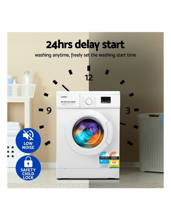 Front Load Washing Machine 8kg in White image 6
