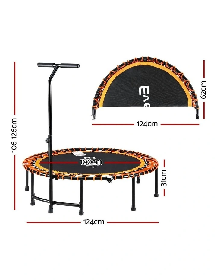 Foldable Trampoline Jumping Rebounder Handrail 48inch in Multi image 4