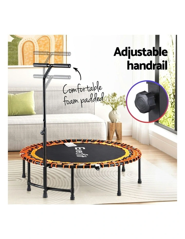 Foldable Trampoline Jumping Rebounder Handrail 48inch in Multi image 6