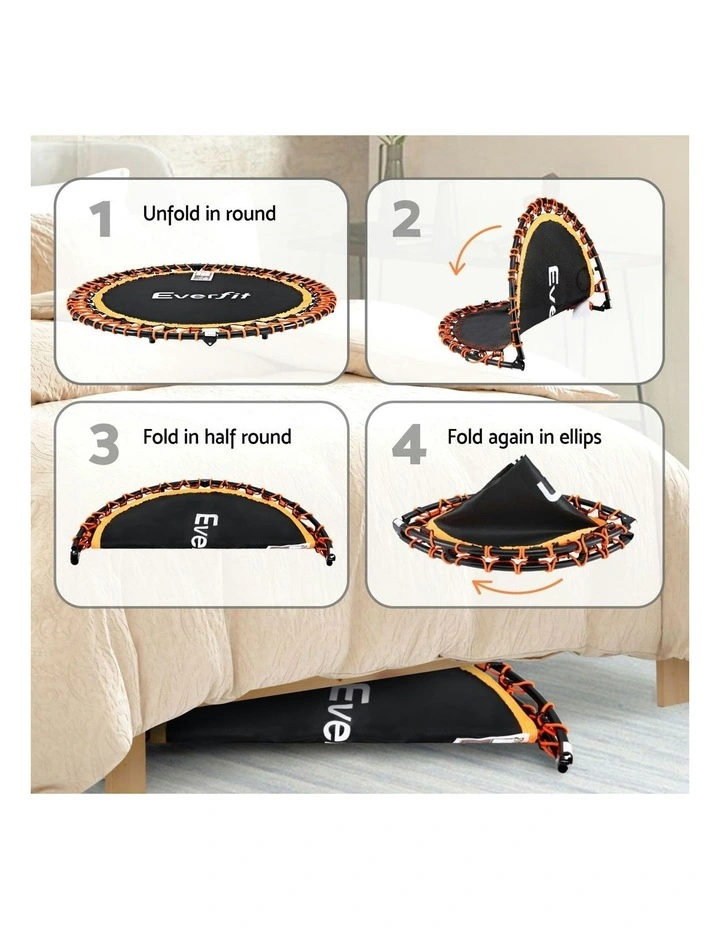 Foldable Trampoline Jumping Rebounder Handrail 48inch in Multi image 7