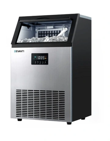 Commercial Machine Ice Maker 45kg in Black and Silver
