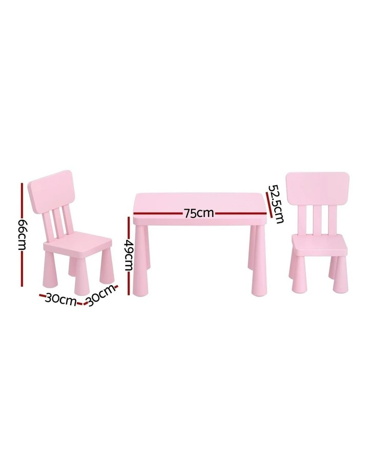 Table And Chairs Set 2 in Pink image 4