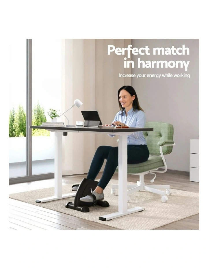 Electric Standing Desk with Mini Pedal Exercise Bike in Black image 5